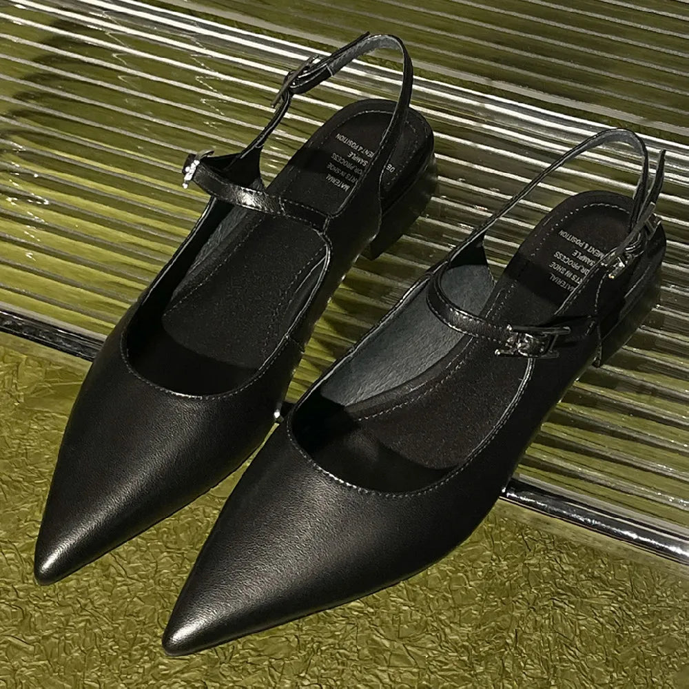 Women’s Leather Slingback Flats