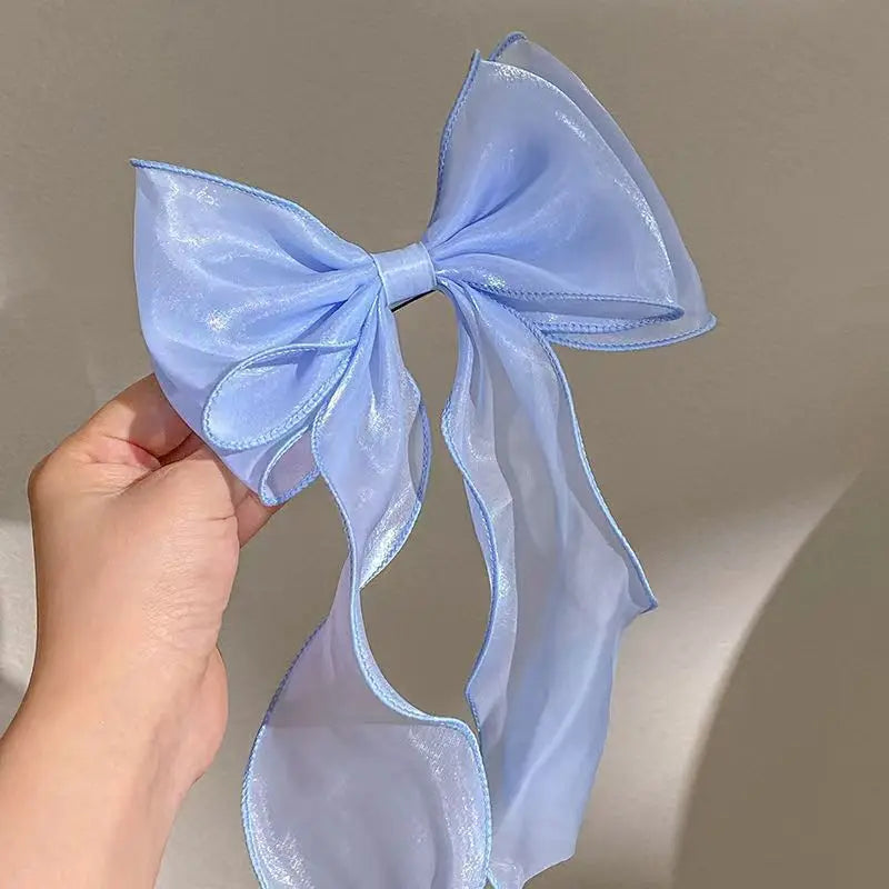 Embroidery Hair Bows Lace Big Bows Hairclip Women Elegant Spring Clip Spring Summer Hair Accessories Women Barrettes