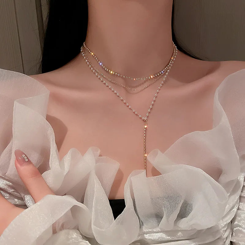 Pearl Beads Choker Necklace