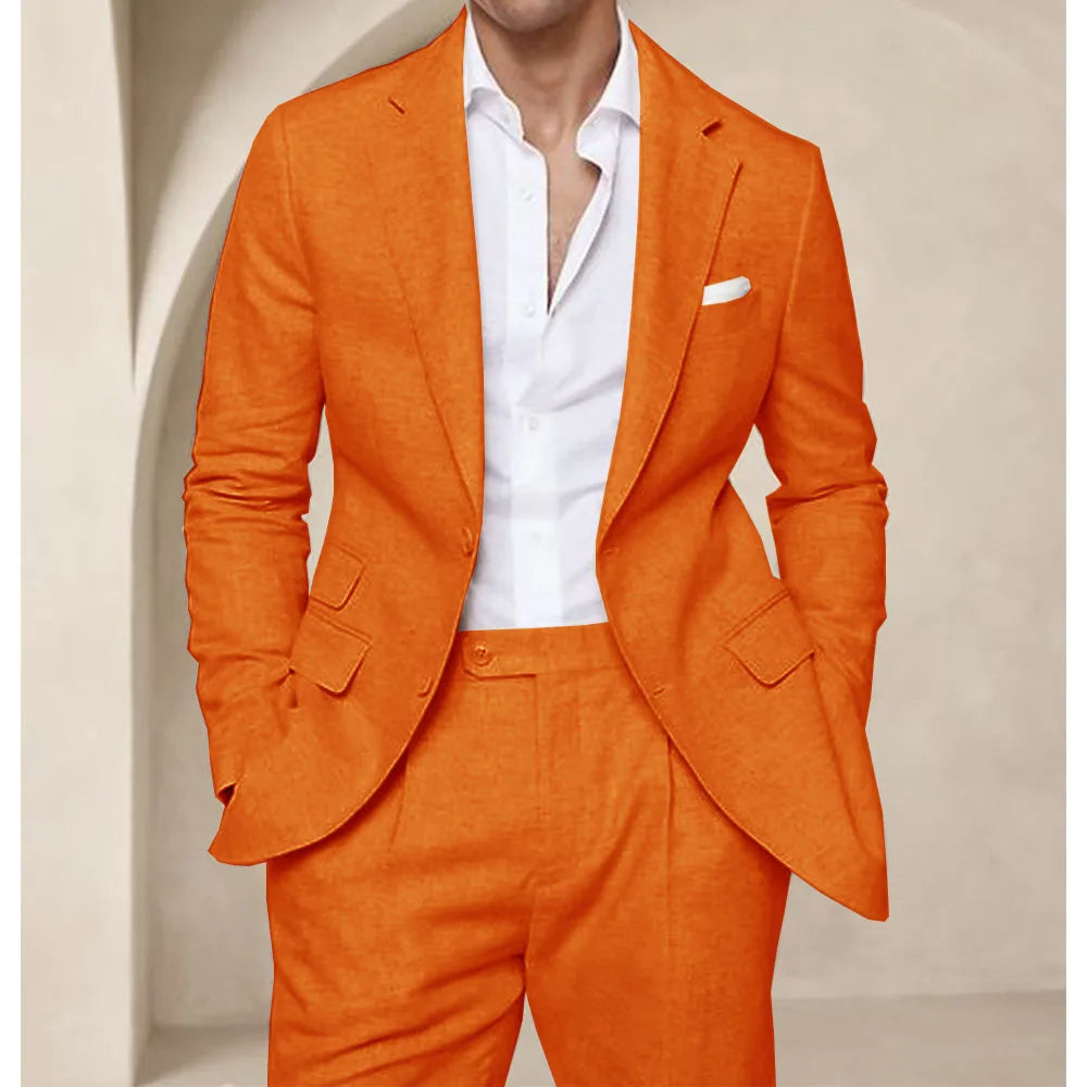 Men’s Summer Linen Suit