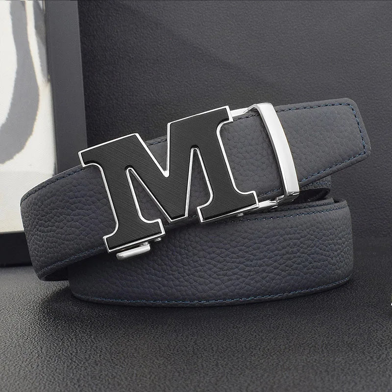 Men’s Luxury White Leather Belt