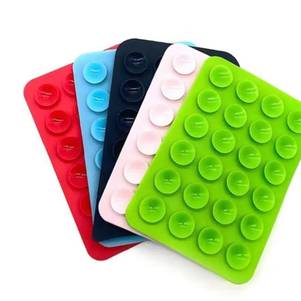 JCYECF 1pc Silicone Suction Pad For Mobile Phone Fixture Suction Cup Backed Adhesive Silicone Rubber Universal Charger Leather
