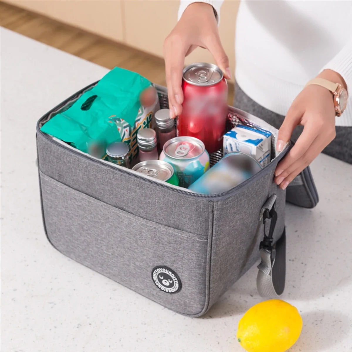 Insulated Lunch Tote Bag – Thickened Aluminum Foil Bento Bag for Office & Students