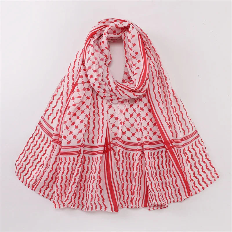 Big Size Kuffiyeh Prints Hijab Cotton Scarf Breathable Soft Long Fashion Forward Scarves Headscarf Muslim Hijabs Shawl Ramadan
