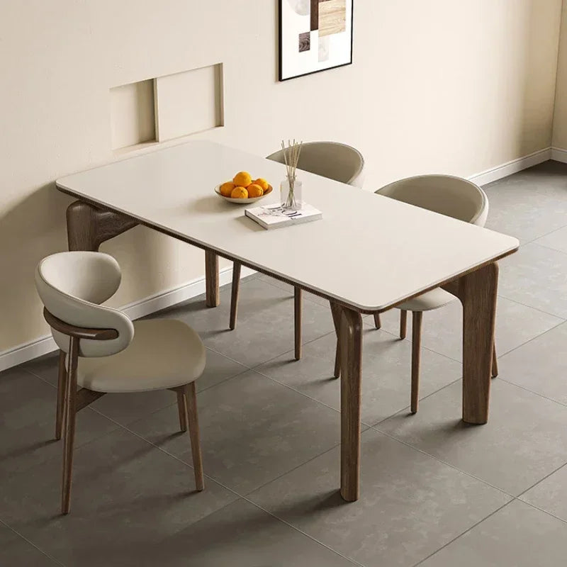 Dining Table Simple Home Modern Auxiliary Service Designer Meeting Marble Dining Table Low Square Large Mesa Plegables Furniture