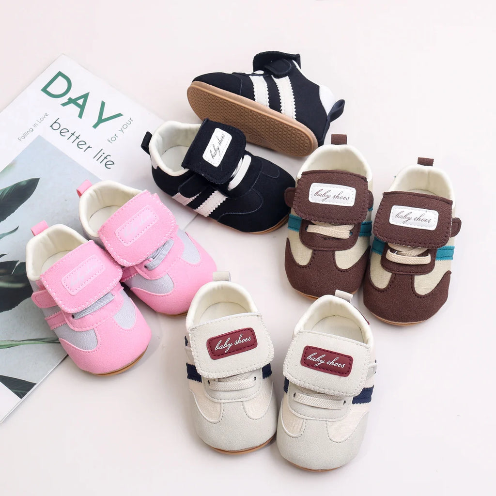 Baby Spring & Autumn Casual Walking Shoes – Retro Anti-Slip Sneakers for Boys & Girls