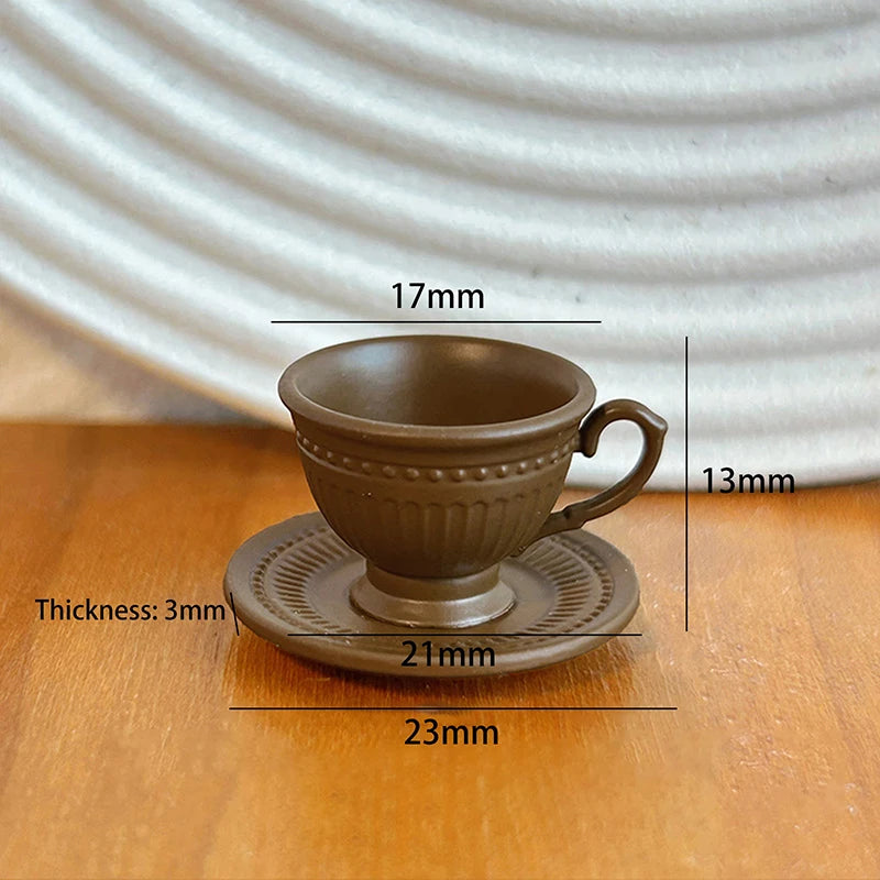 Miniature French Coffee Cup & Saucer Set