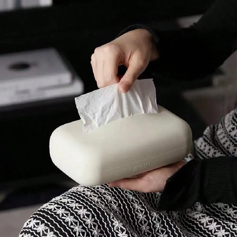 Light Luxury Silicone Tissue Box Cover – Waterproof & Reusable