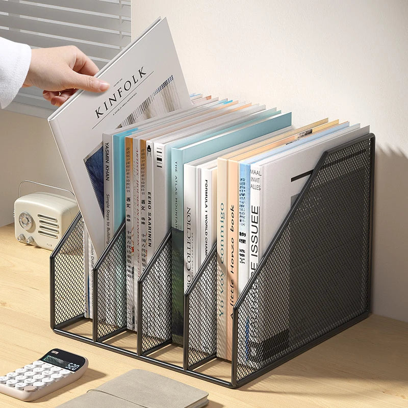 Metal Desk File Rack – Standing Organizer