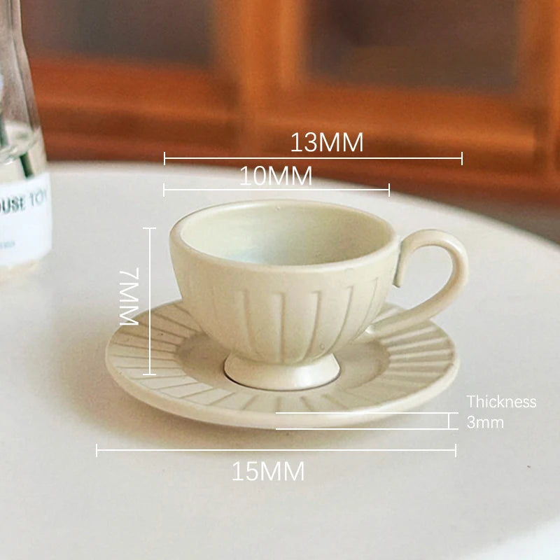 Miniature French Coffee Cup & Saucer Set
