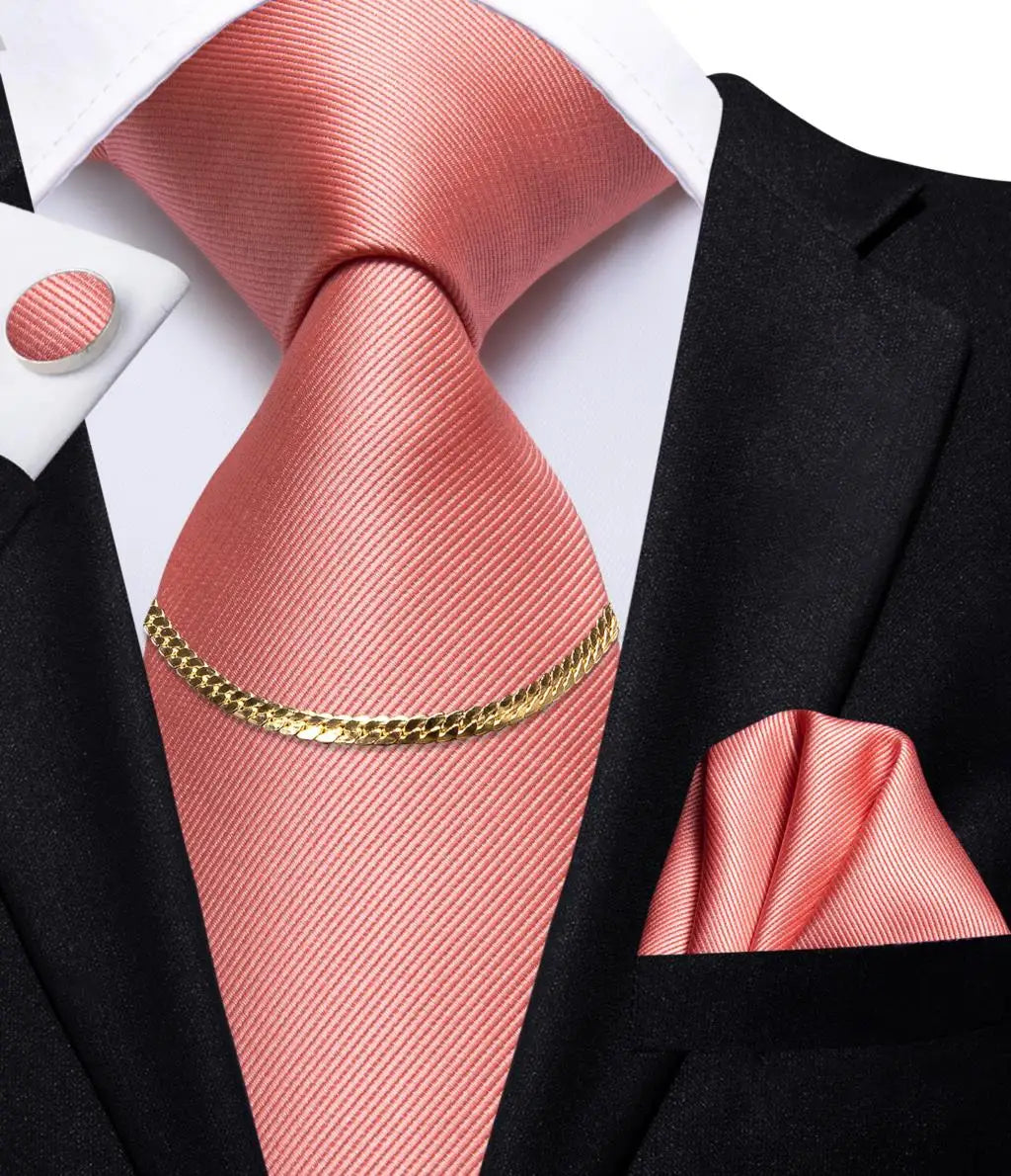 Men’s Black Plaid Silk Tie Set
