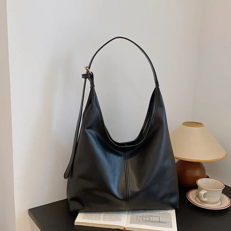 New Retro Women’s Tote Bag – Simple Large Shoulder Handbag