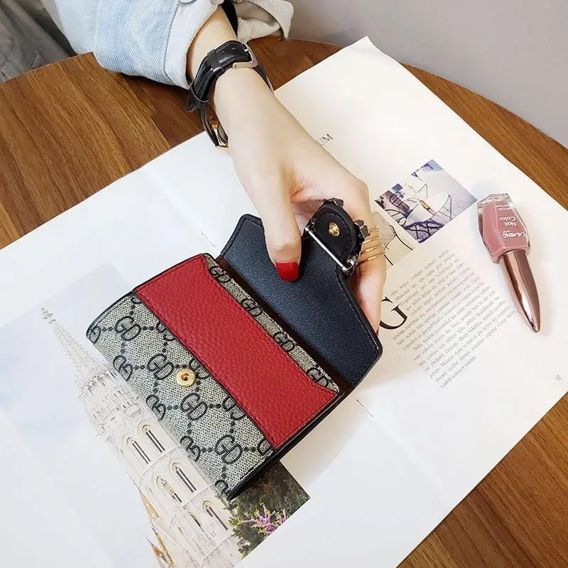 New Style Women's Short Wallet Female Student Three-Fold  Fashionable Mini Small Multi-Card Slot Card Holder