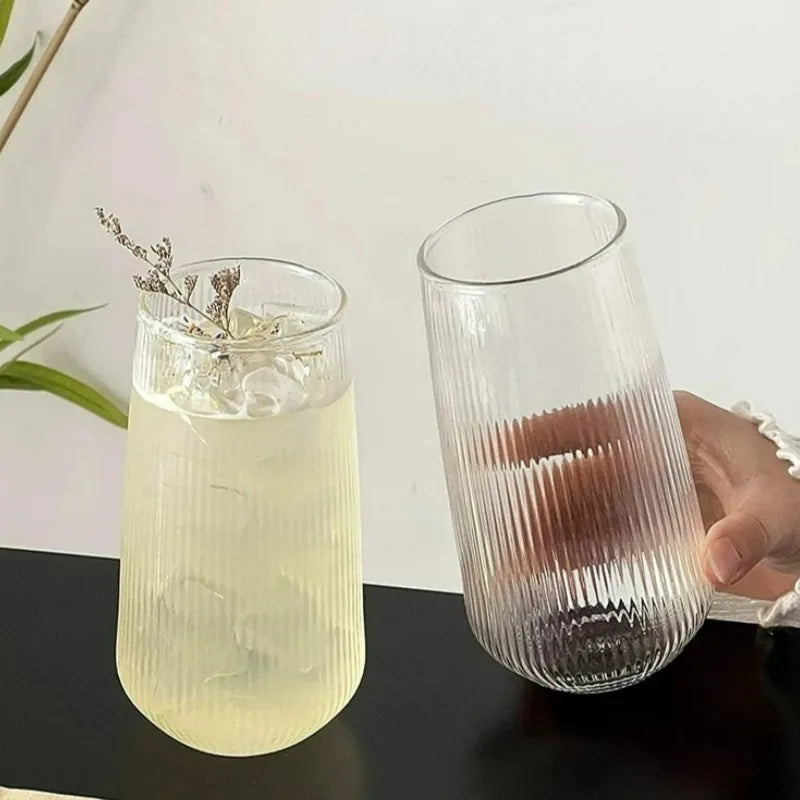 Striped Glass Cocktail Cup