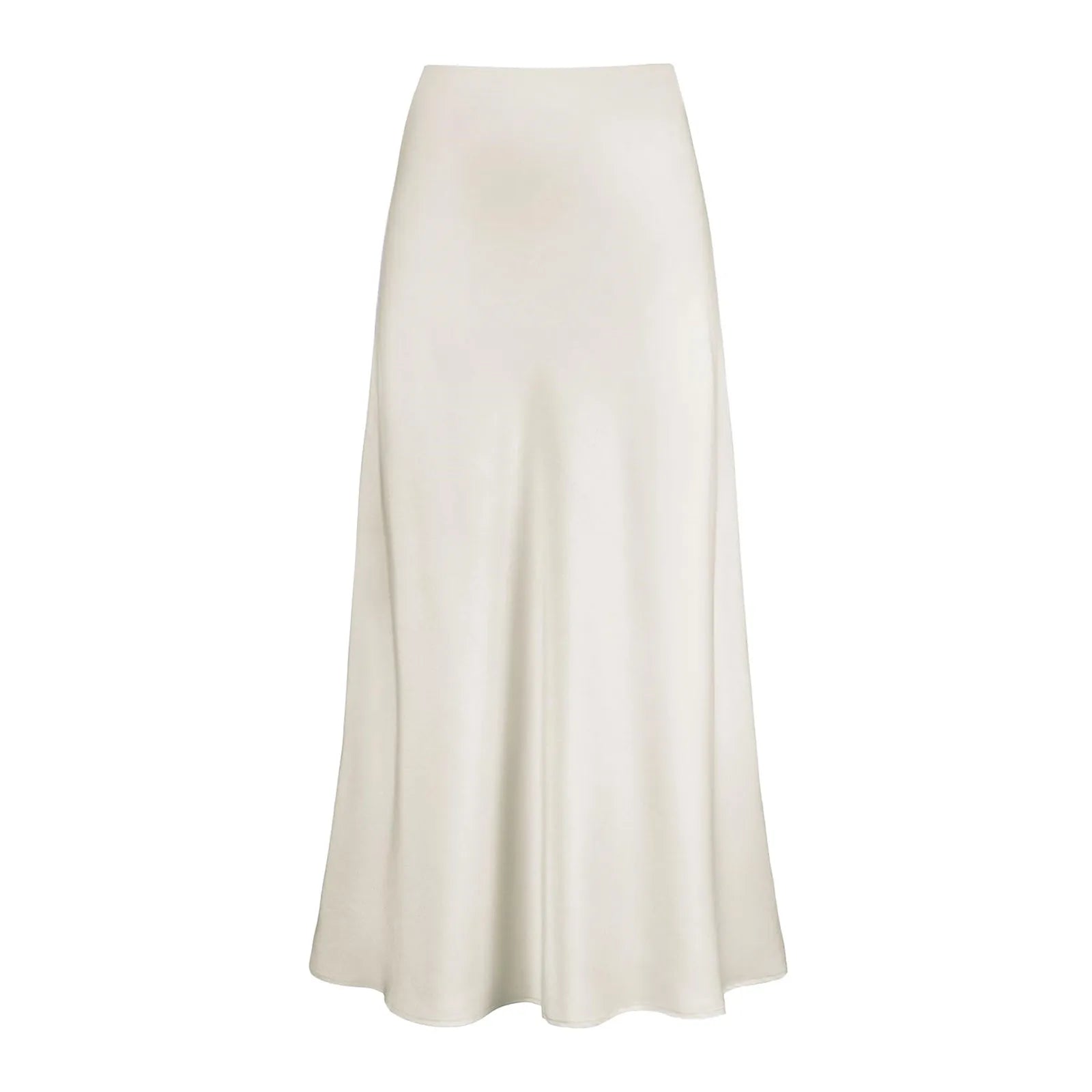 Elegant Silk Satin Skirts For Women High Waisted Skirt New Korean Fashion A-Line Faldas Solid Color Glossy Office Lady Skirts