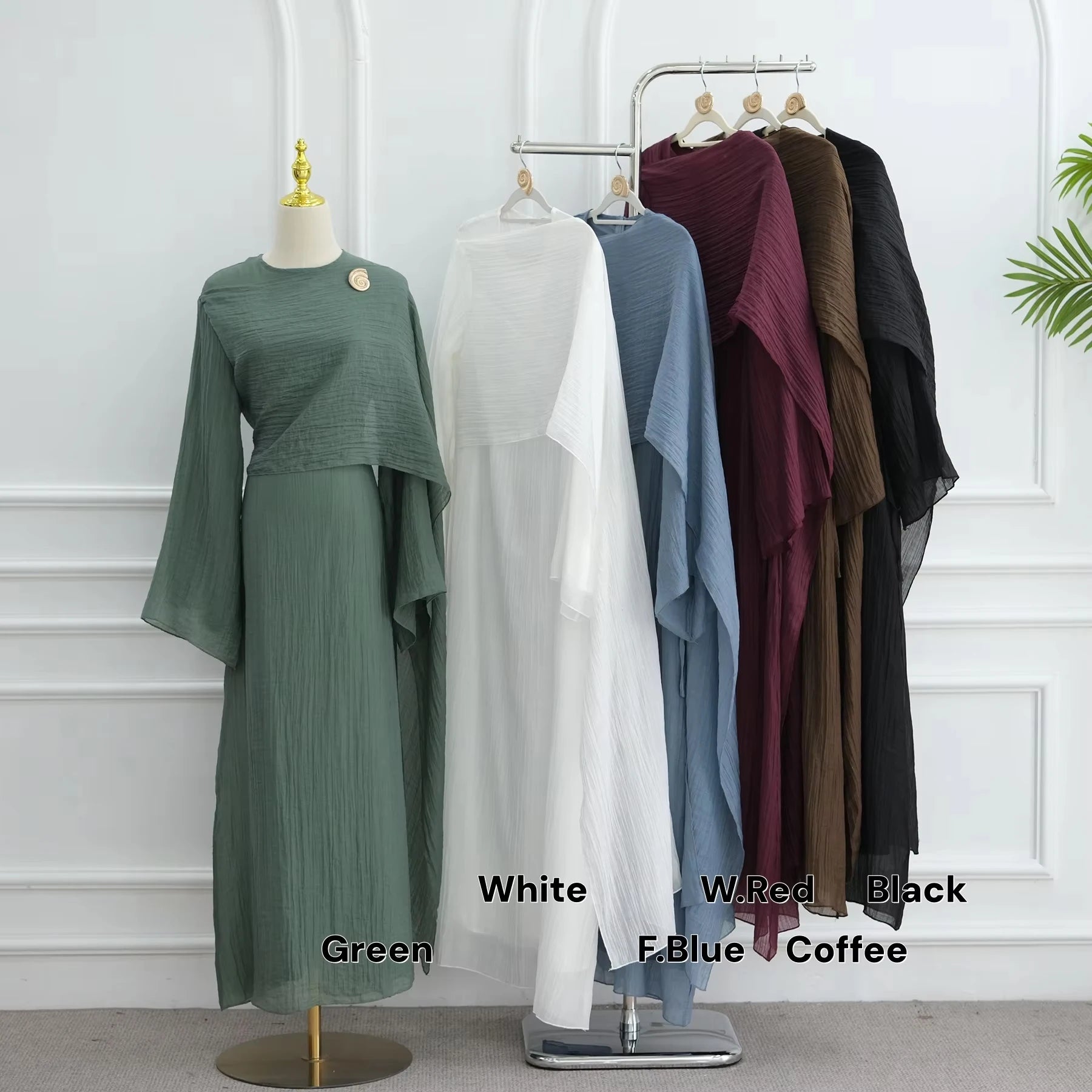 2025 New Pleated Fabric Elegant Shawl Gown Long Dress Islamic Clothing Women Abaya Dubai Modest Abaya Women Muslim Dress