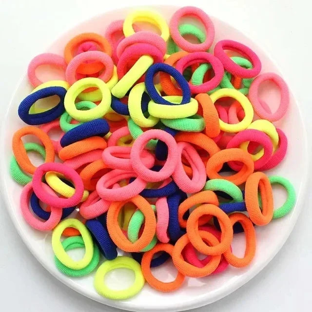 200/1000 PCS Colorful Nylon Elastic Hair Bands for Women & Girls – Small Ponytail Holders & Rubber Hair Ties