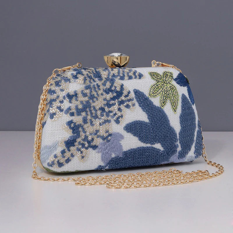 New Arrival Beaded Embroidery Evening Bag Chinese Style Clutch Bag Higt Quality Evening Crossbody Bag