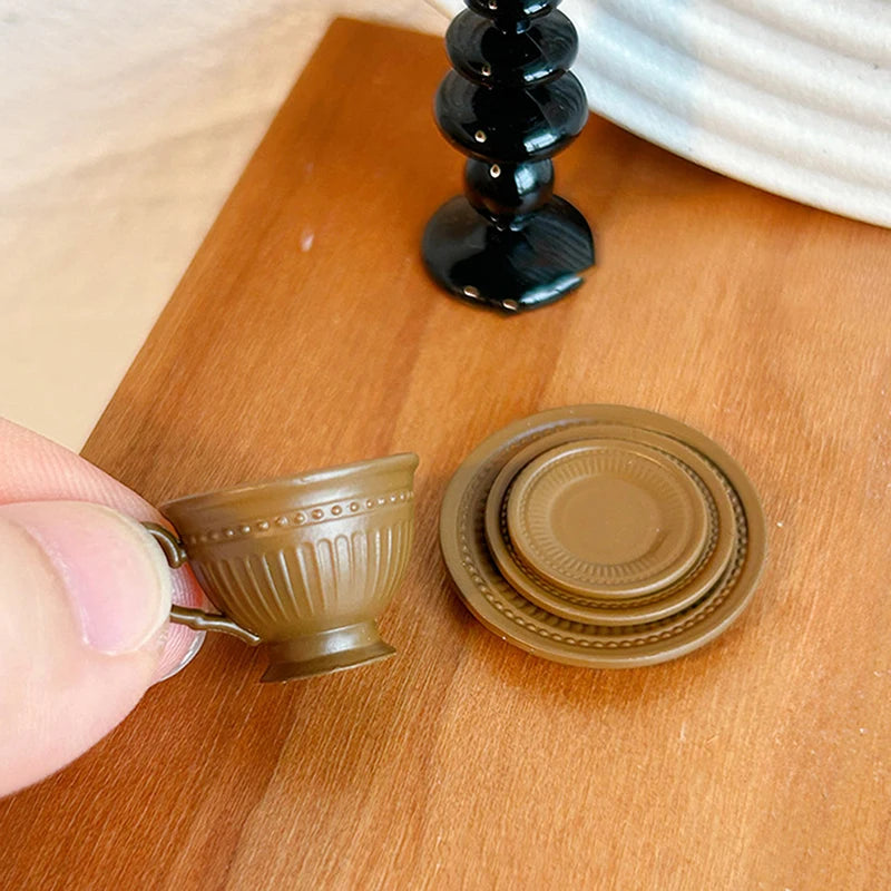 Miniature French Coffee Cup & Saucer Set