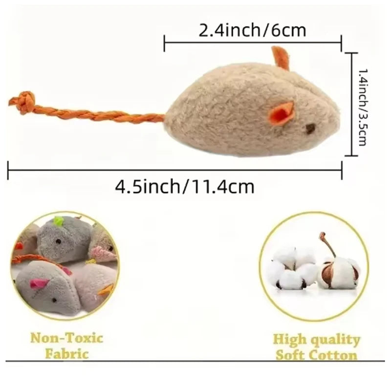 Interactive Plush Rat Toy Set