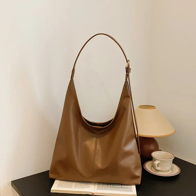New Retro Women’s Tote Bag – Simple Large Shoulder Handbag