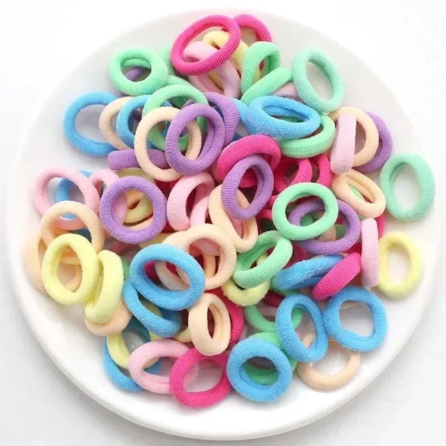200/1000 PCS Colorful Nylon Elastic Hair Bands for Women & Girls – Small Ponytail Holders & Rubber Hair Ties