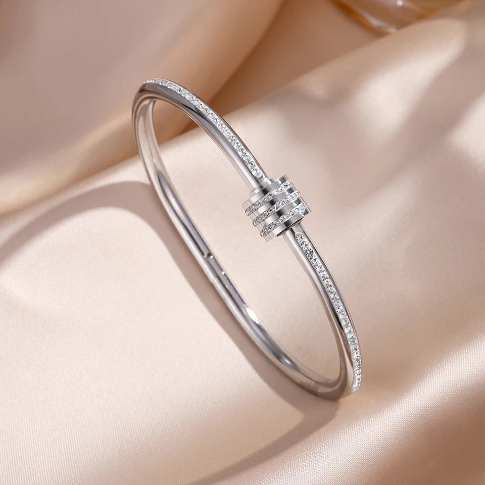 ZAKOL Zirconia Stackable Bracelet Set