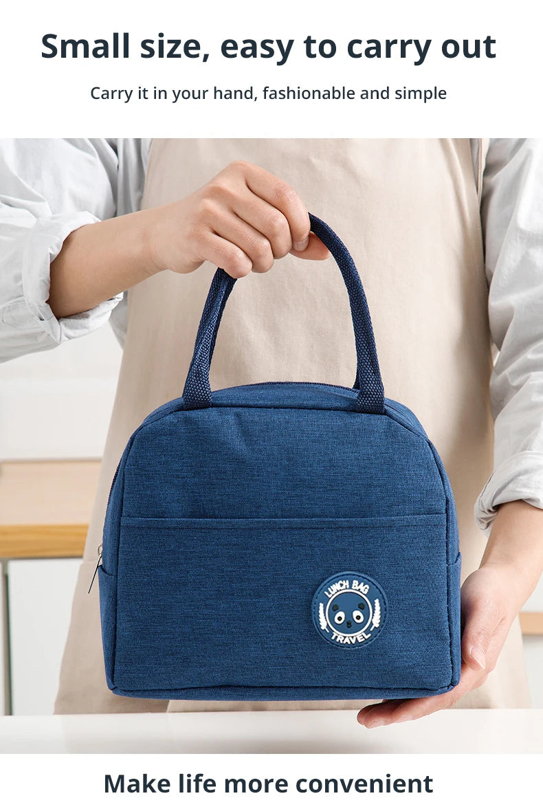 Insulated Bento Lunch Bag – Aluminum Foil Thermal Meal Tote for Students