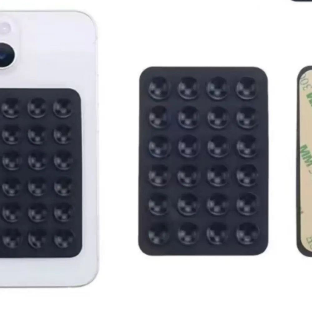 JCYECF 1pc Silicone Suction Pad For Mobile Phone Fixture Suction Cup Backed Adhesive Silicone Rubber Universal Charger Leather