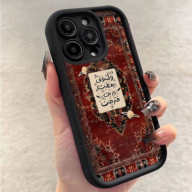 iPhone Case 7–16 – Retro Crimson Country Pattern