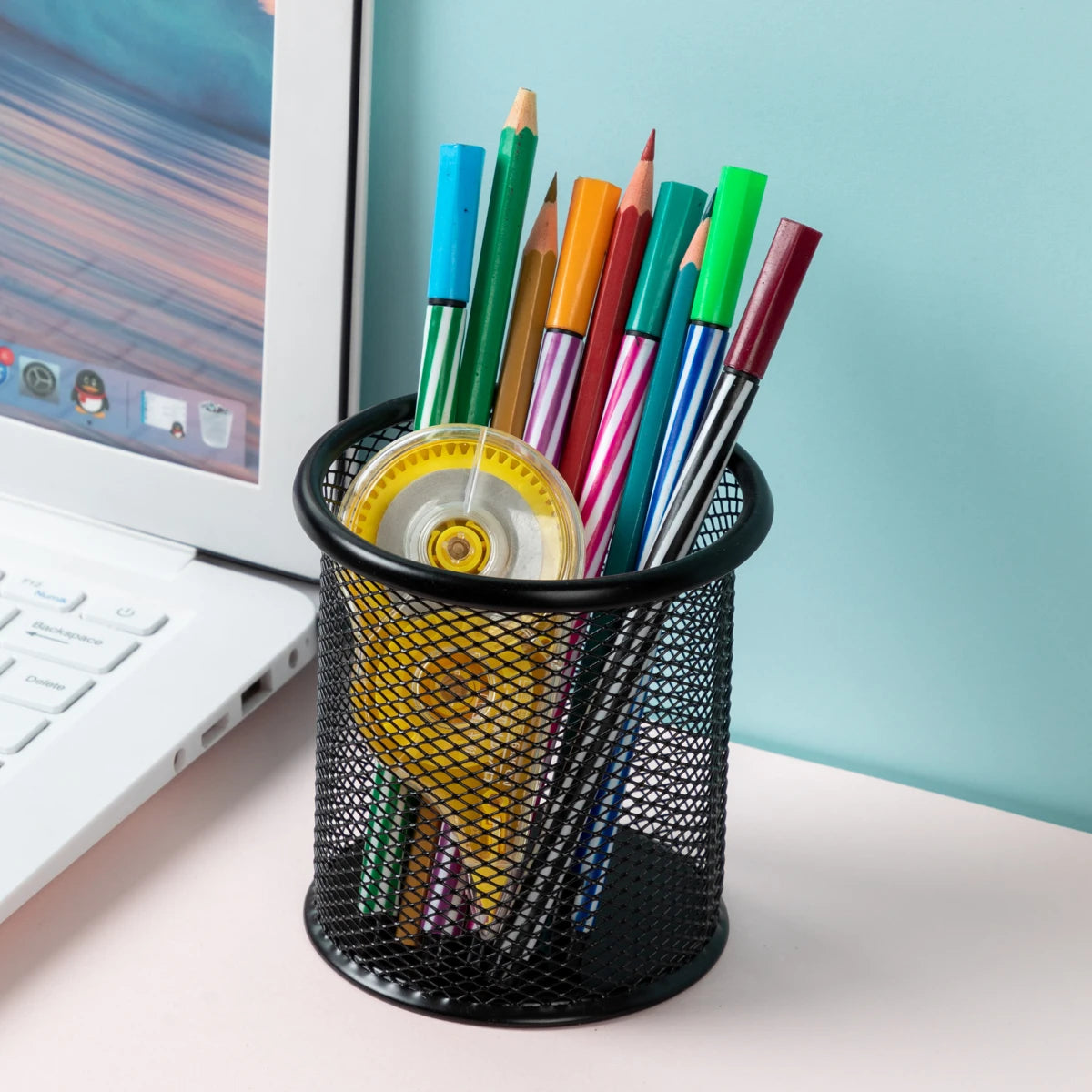 MOTARRO Metal Mesh Pencil Holder – 1pc