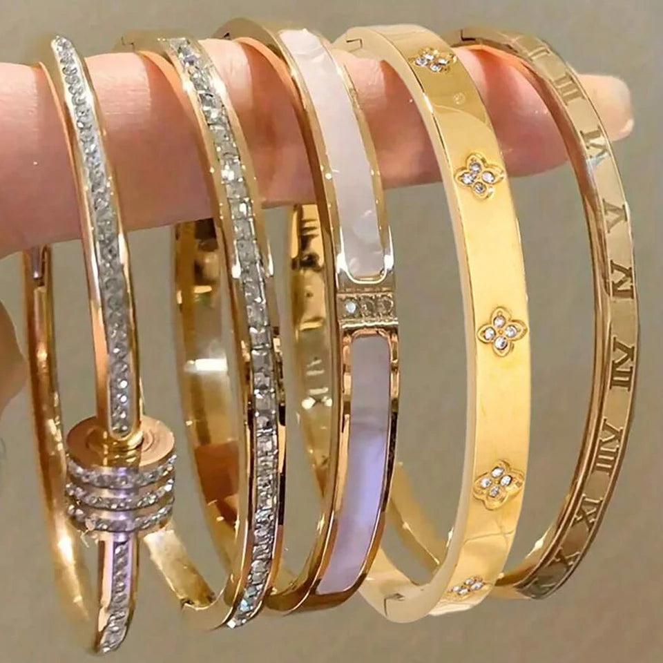 ZAKOL Zirconia Stackable Bracelet Set