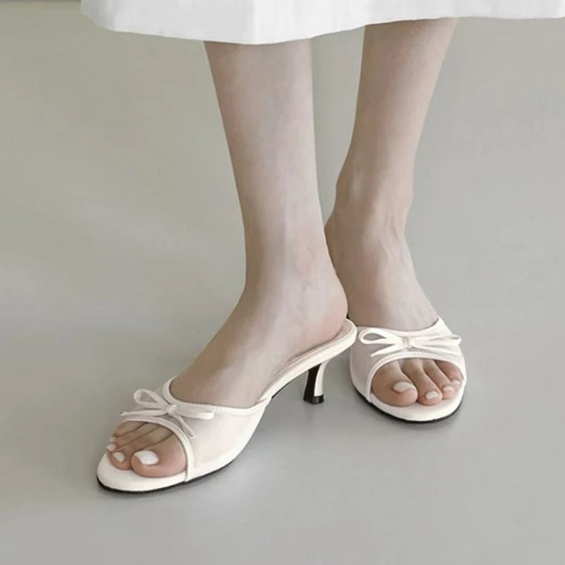 2026 Women Summer New Brand High Heel Sandals Versatile Simple Slim Heel Sandals Slippers