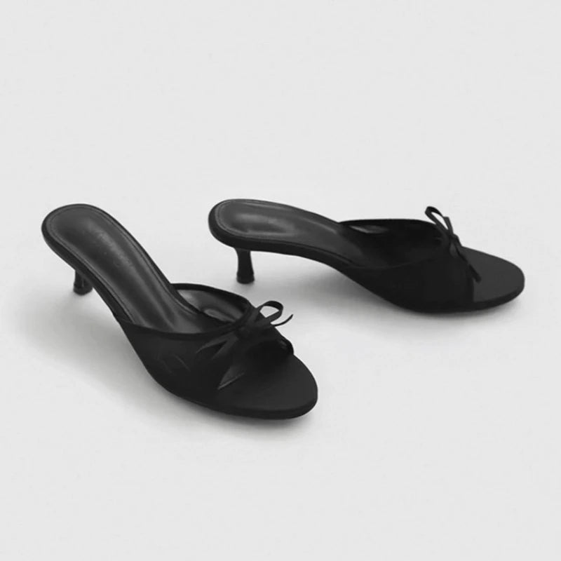 2026 Women Summer New Brand High Heel Sandals Versatile Simple Slim Heel Sandals Slippers