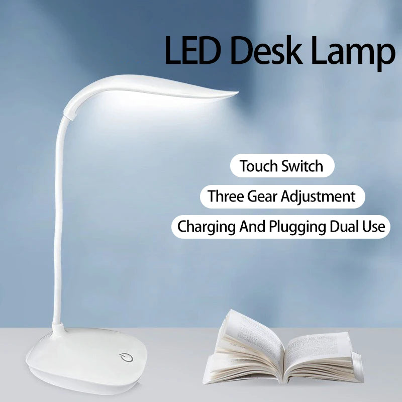 LED Portable Desk Lamp – USB Charging & Touch Dimming