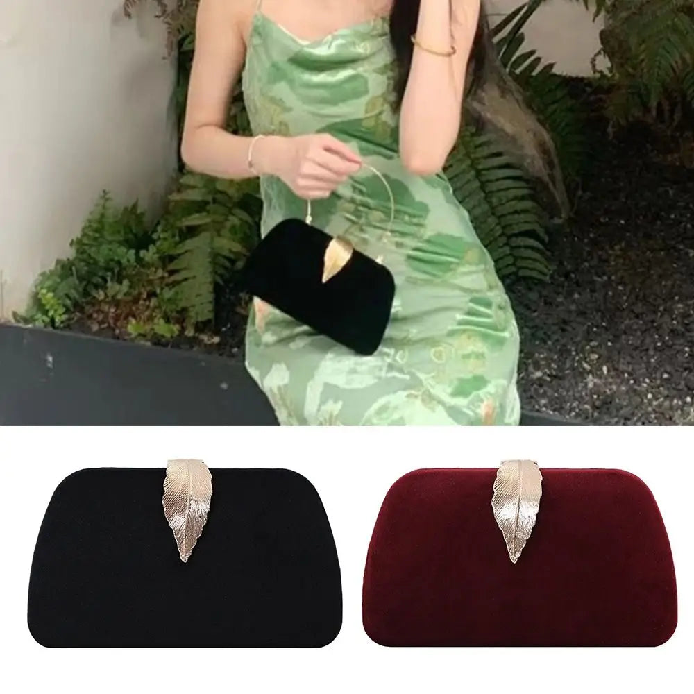 Retro Black Evening Clutch Bags Velvet Luxury Designer Formal Dinner HandBag Wedding Clutch for Ladies Women