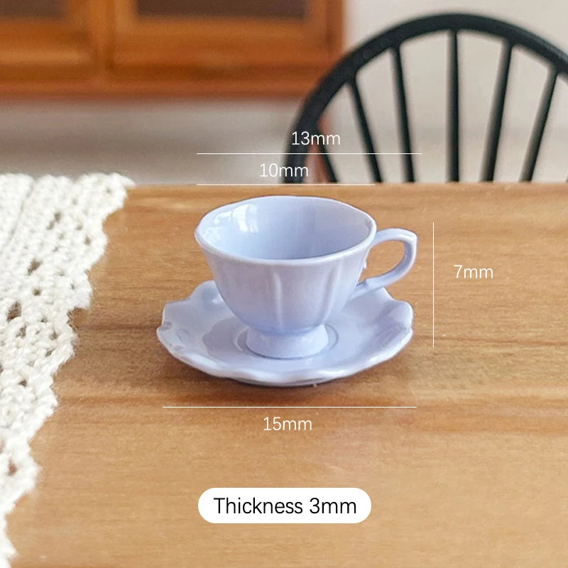 Miniature French Coffee Cup & Saucer Set