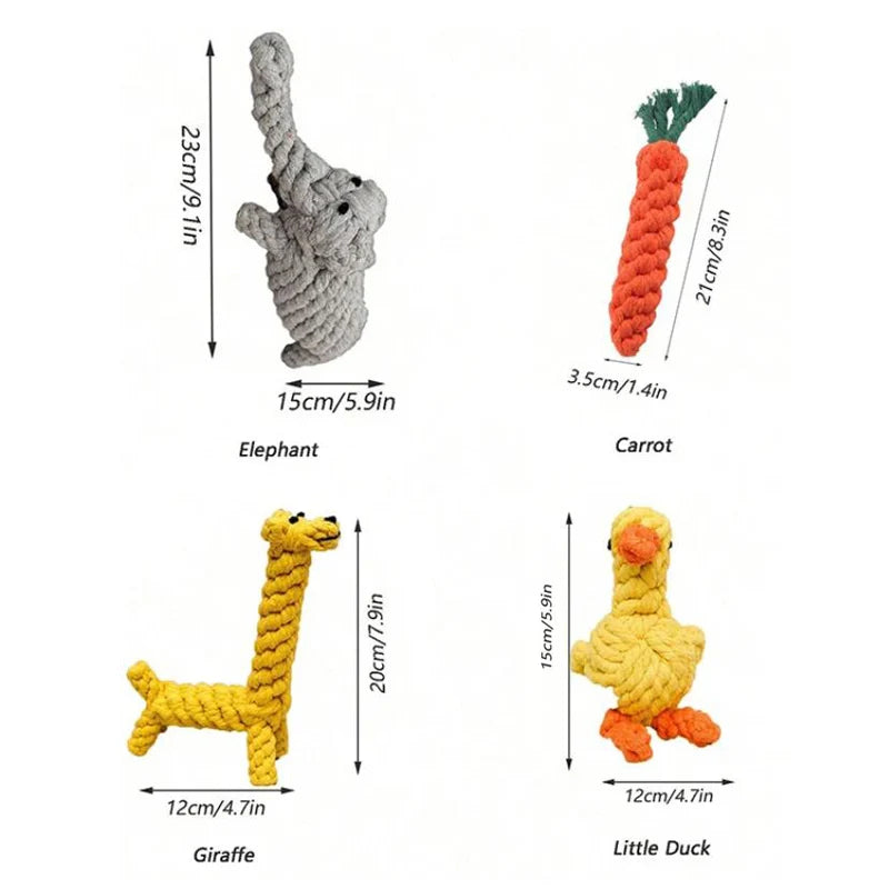 Hand-Woven Cotton Dog Rope Toy