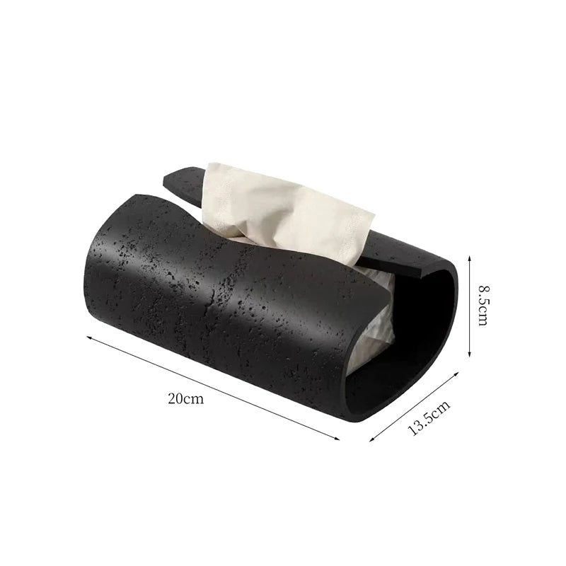 Vintage Cave Stone Resin Tissue Box – 1pc