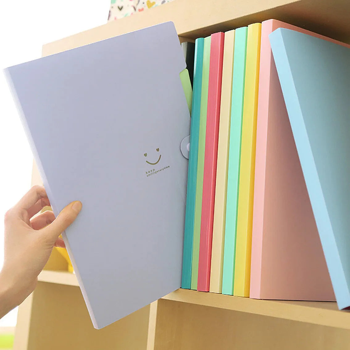 5-Page A4 Accordion File Folder – Durable