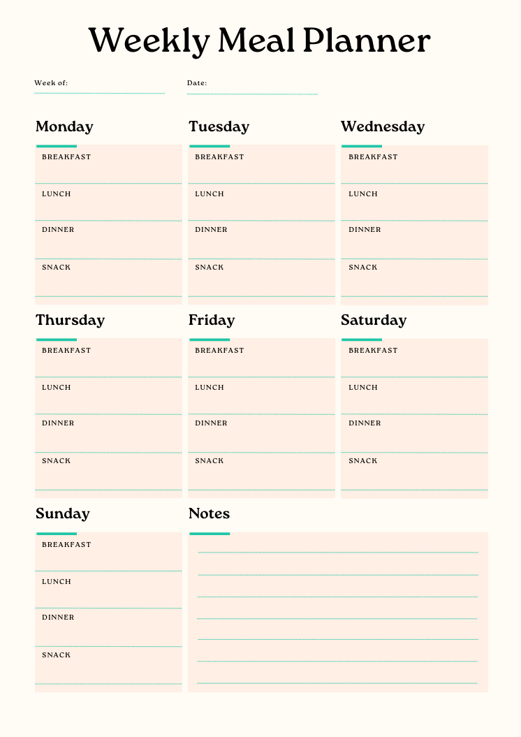 Ultimate Meal Planning Bundle | Weekly & Monthly Food Tracker | Digital Grocery List Template | Comprehensive Nutrition Organizer