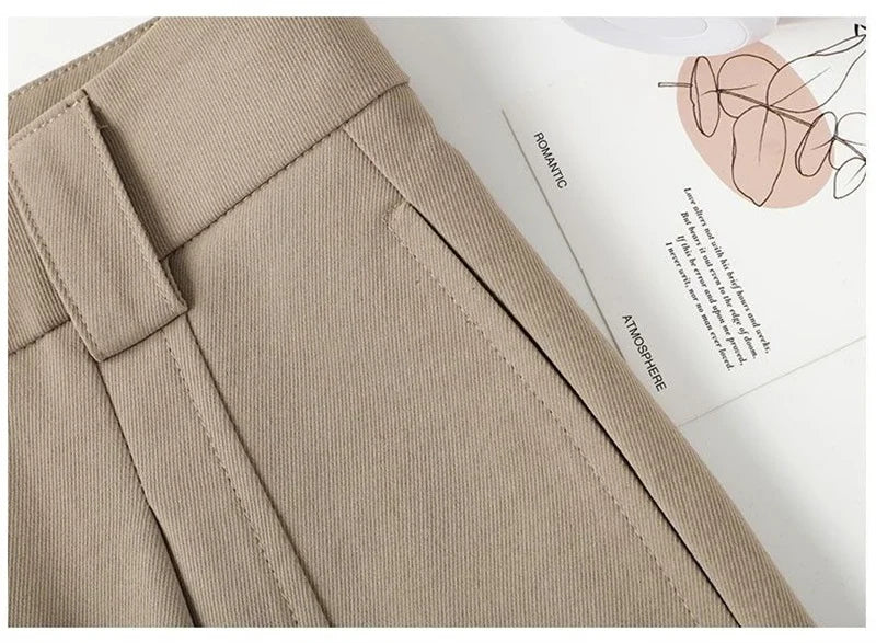 Spring Autumn 2026 Korean Spring New Temperament Pants Women High-end Wide-leg suit Pants Female Trouser Ladies