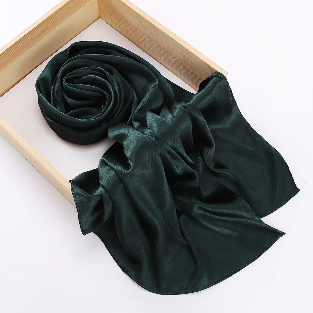Chiffon Hijab Silk Scarf For Women Scarves Luxury Bandana Headband Headscarf Shawl Chic Muslim Woman Turban Hijabs