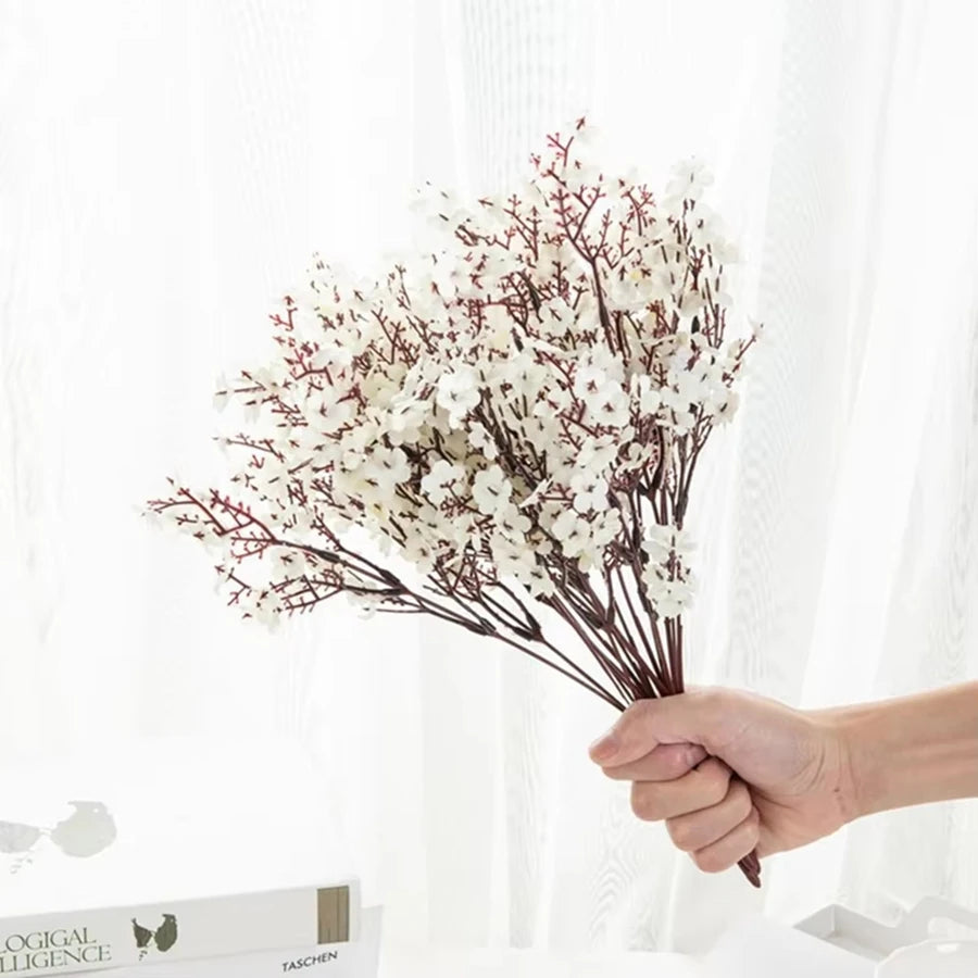 Artificial Silk Gypsophila Peach Flower – Home & Wedding Decor