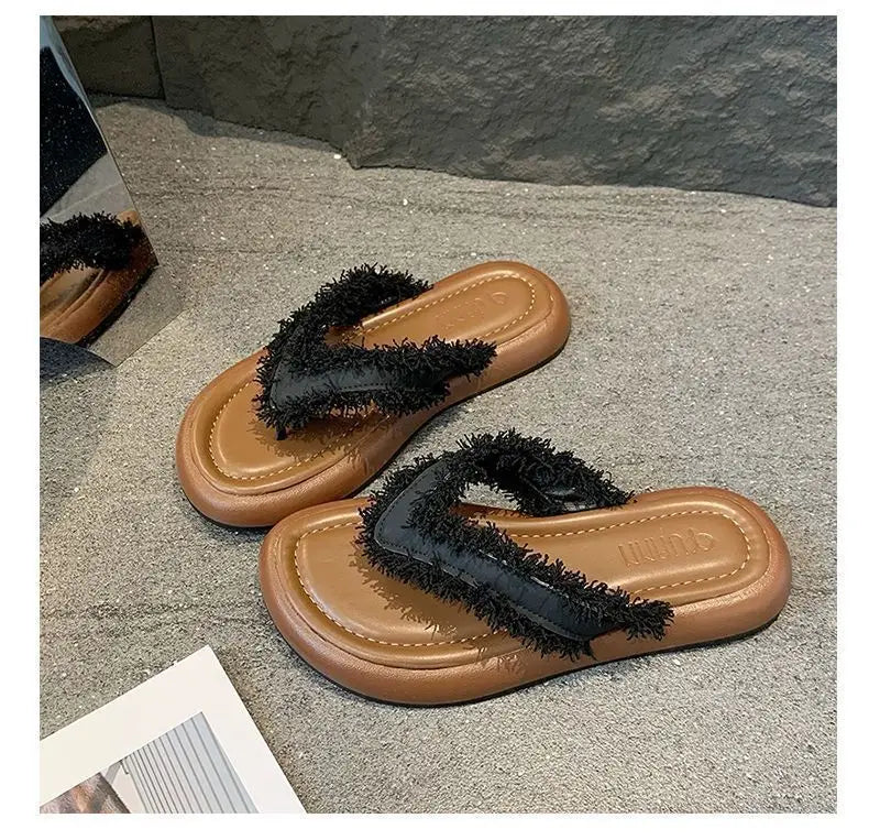 Women Roman Cool Slippers Retro Flip Flops Fashion Sandal Beach Versatile Shoes Vacation Casual Beach Flat Shoes Sandalias Mujer