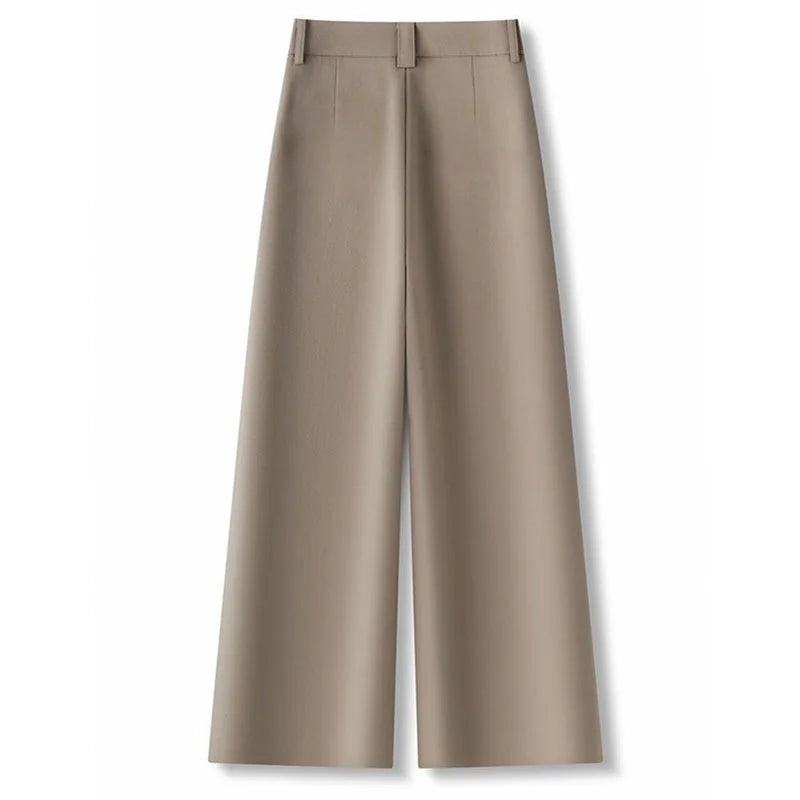 Spring Autumn 2026 Korean Spring New Temperament Pants Women High-end Wide-leg suit Pants Female Trouser Ladies