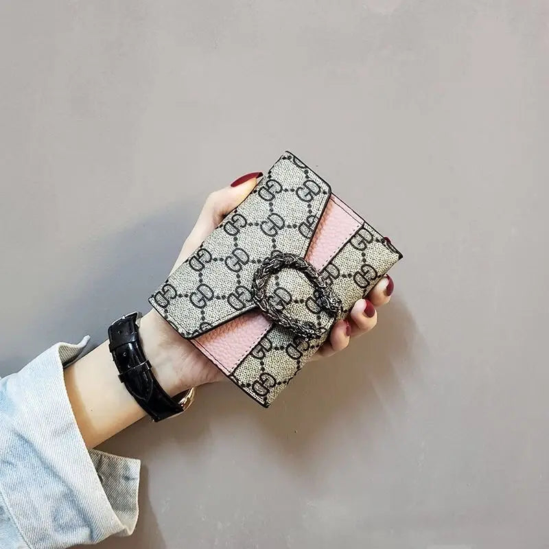 New Style Women's Short Wallet Female Student Three-Fold  Fashionable Mini Small Multi-Card Slot Card Holder