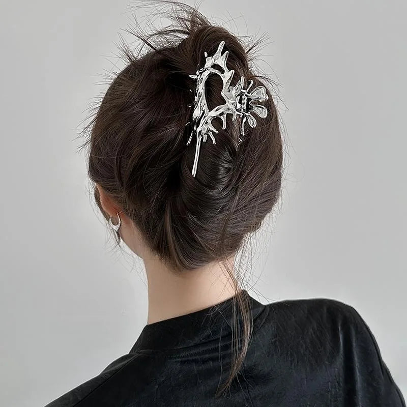 Exquisite Metal Large Claw Clip New Fashion Geometric Hair Claw Clip Barrettes Crabs Headwear For Women Girls Hair Accessories