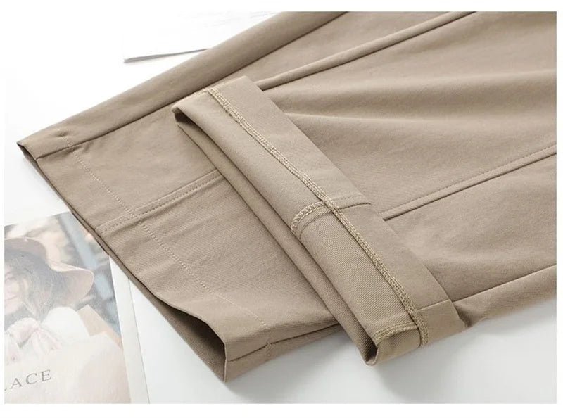 Spring Autumn 2026 Korean Spring New Temperament Pants Women High-end Wide-leg suit Pants Female Trouser Ladies
