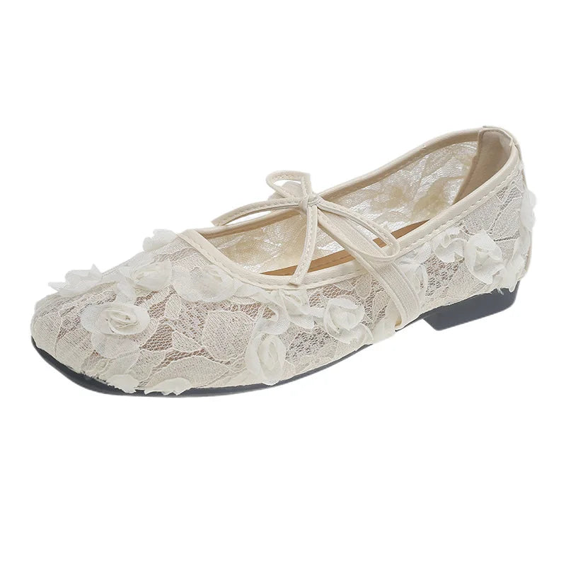 Women’s Air Mesh Flower Flats